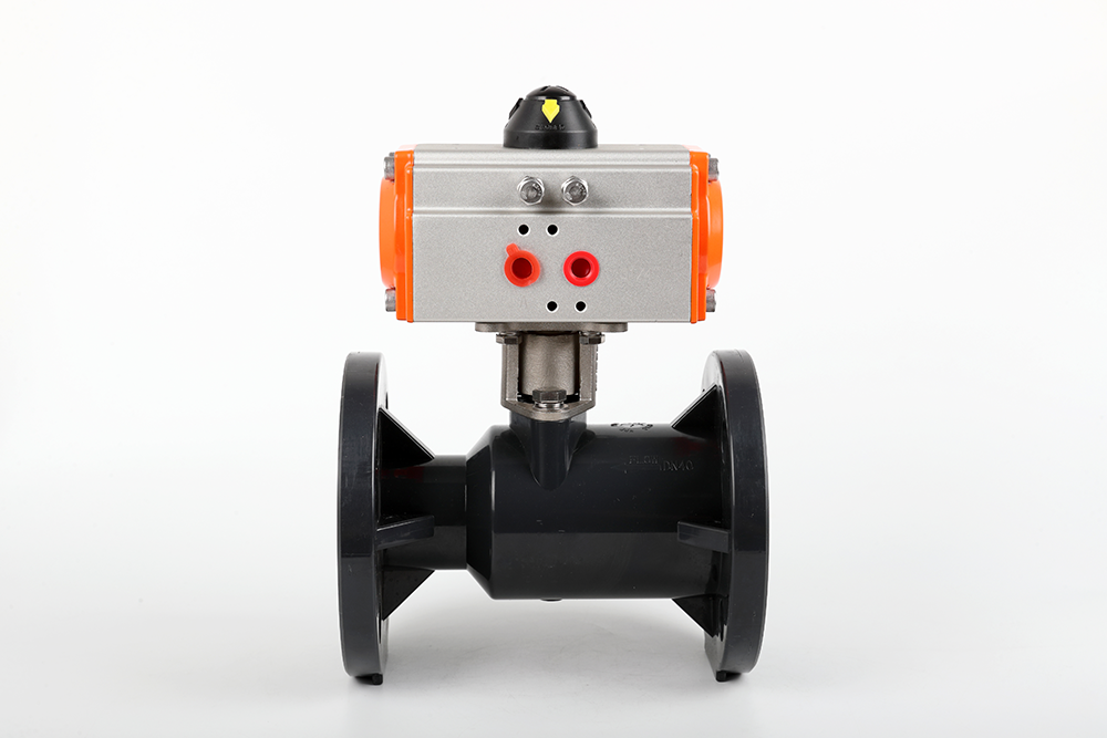 芦溪气动法兰一体球阀